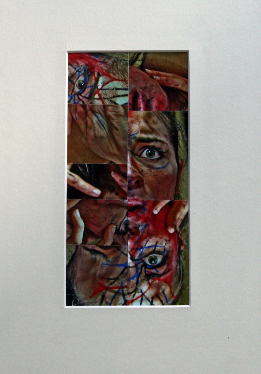 Callie Wile, Two faced collage, 2009, collage