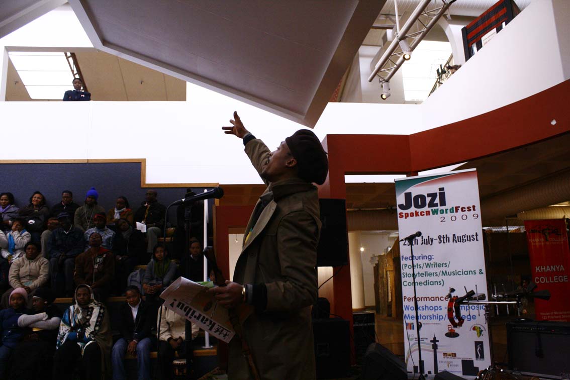 dolla Ras Zee spitting overstanding at the Jozi Spoken Word Fest 2009